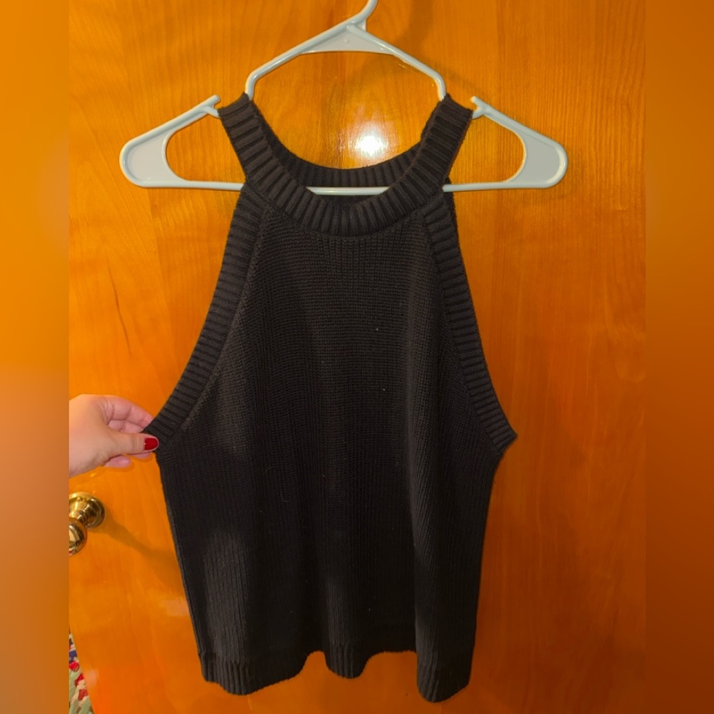Old Navy Black Ribbed Knit Tank